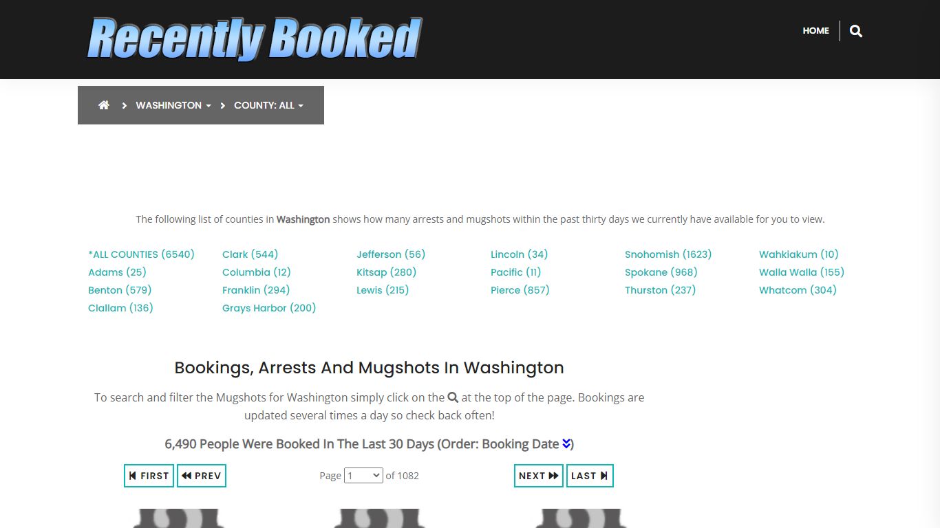 Bookings, Arrests and Mugshots in Washington - Recently Booked